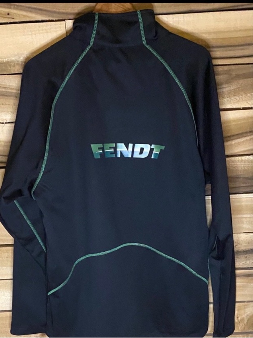 Fersten Worldwide Fendt Tractor Men's Black soft shell jacket XL green trim